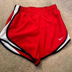 SMALL RED NIKE DRIFIT SHORTS